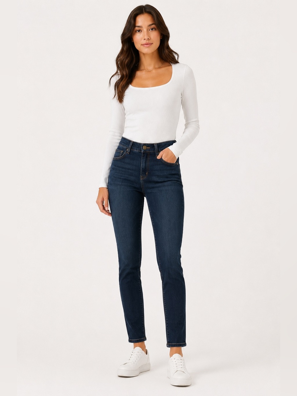 Democracy Ab Solution Skinny Jeans Dark Wash Stretch Size 4